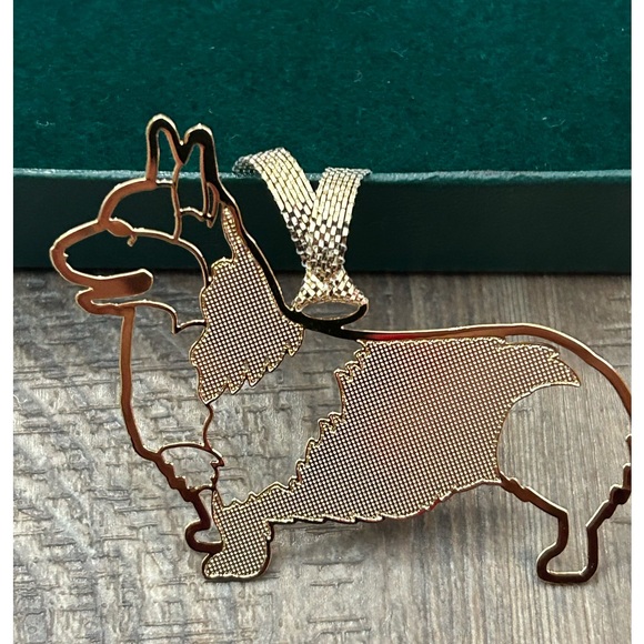 Pembroke Vintage Corgi Laser Cut Gold Dog Christmas Holiday Ornament New/Old - Picture 2 of 6